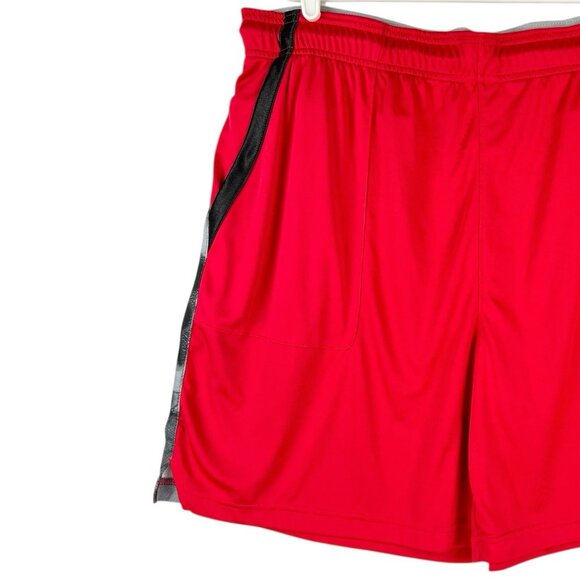 AND1 Men's Pull-on Elastic Drawstring Waistband Red Basketball Shorts Size 2XL - Picture 3 of 12